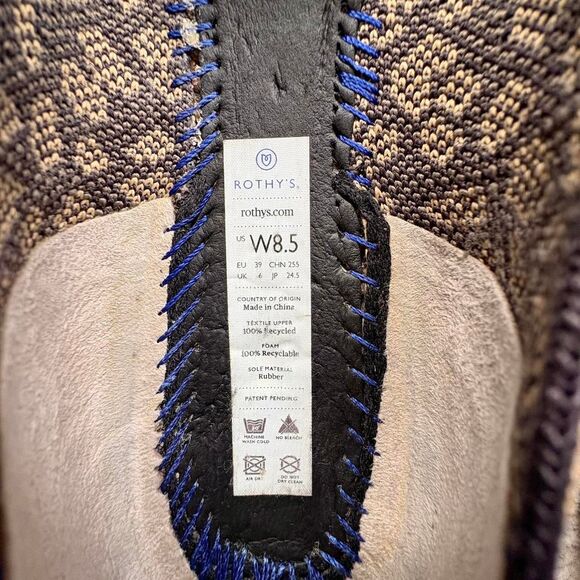 Rothy's The Flat Spotted Leopard Animal Print Round Toe Slip On Ballet Flats 8.5 - Picture 6 of 7